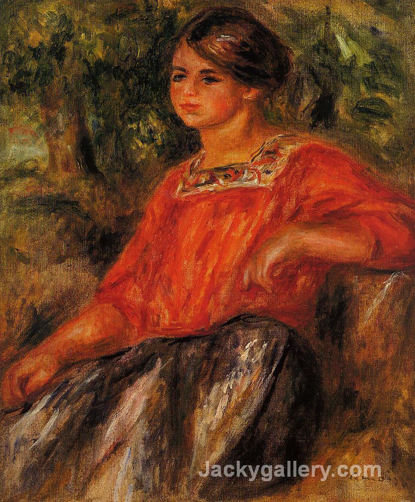 Gabrielle in the Garden at Cagnes by Pierre Auguste Renoir paintings reproduction